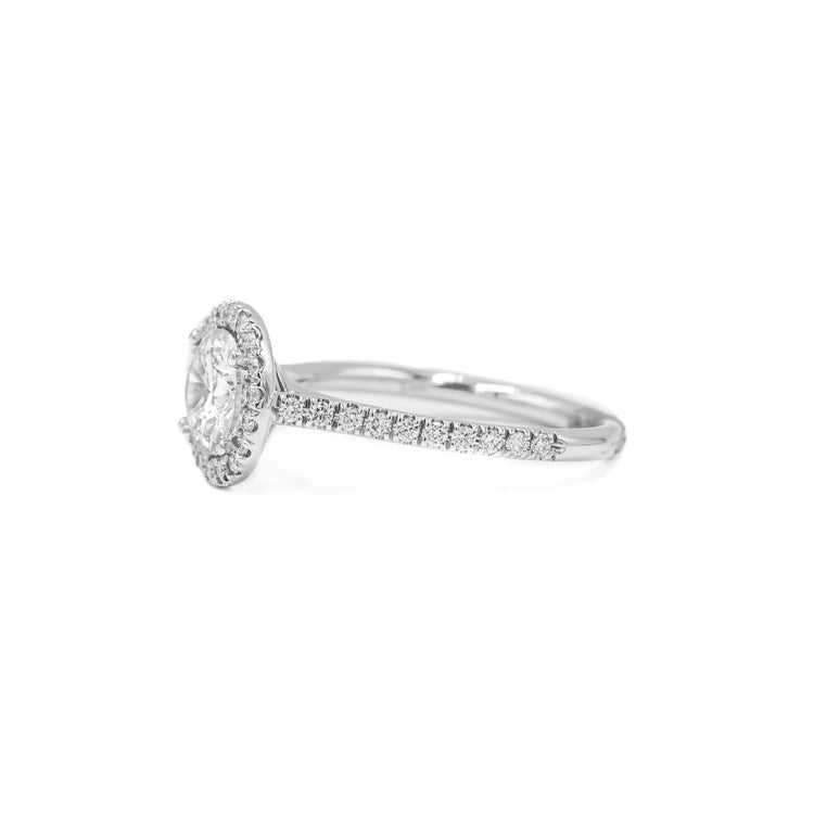 14kw .36ctw Round Halo Diamond Ring