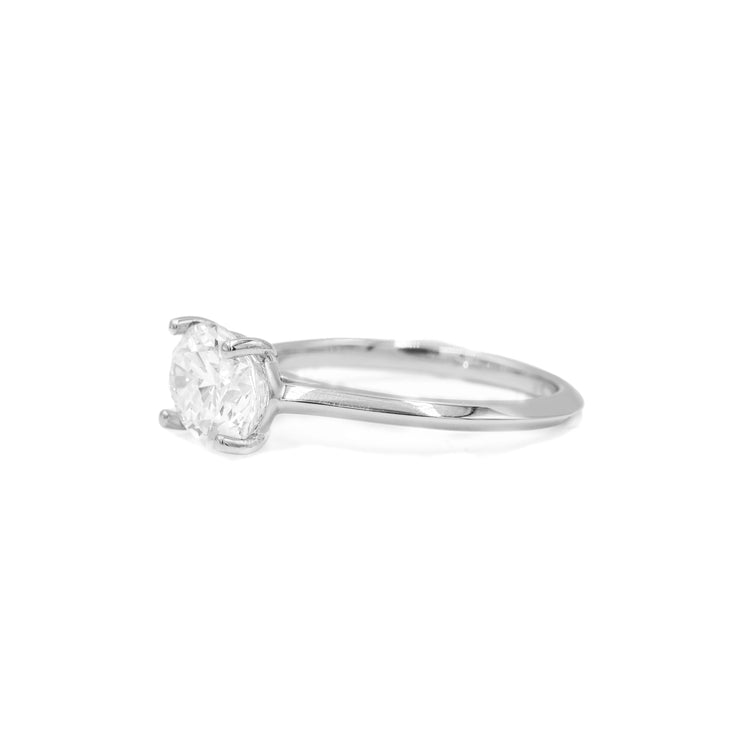 14kw Oval East-West Petite Diamond Cathedral Ring