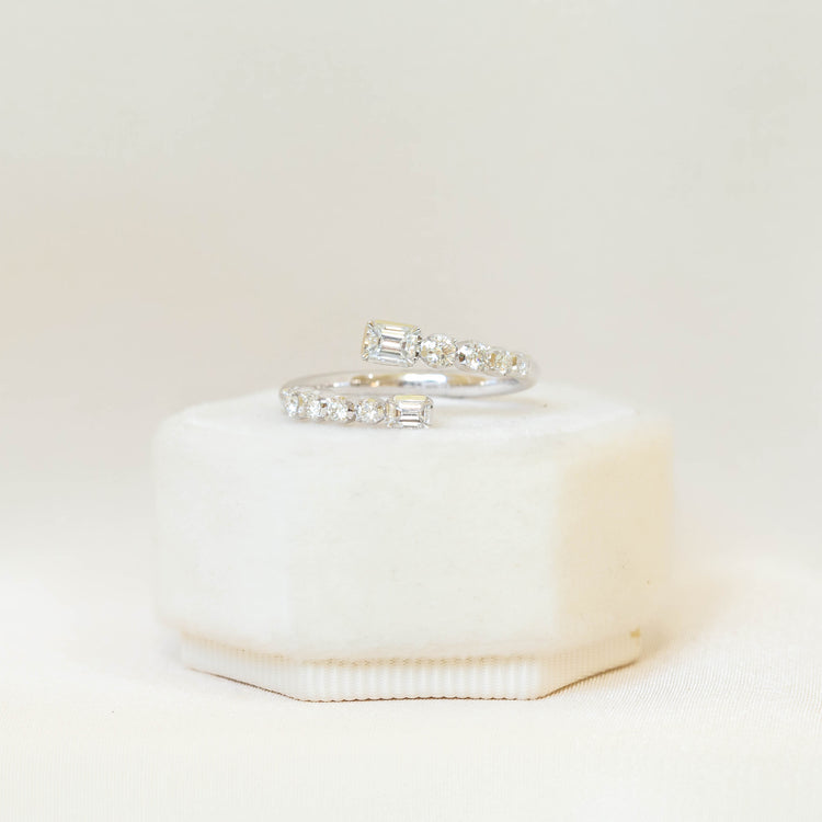 14kw .44ctw Diamond Bypass Ring