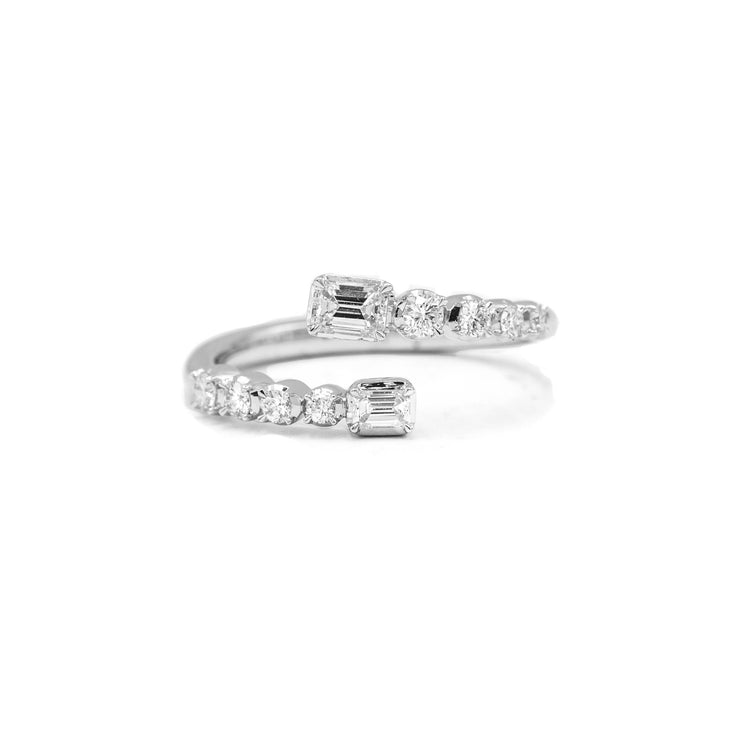14kw .44ctw Diamond Bypass Ring