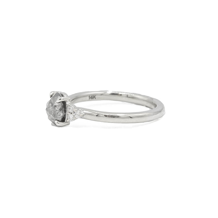 14kw 1.09ct Round Salt & Pepper