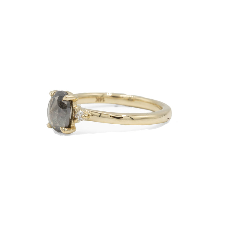 14ky 1.33ct Oval Salt & Pepper