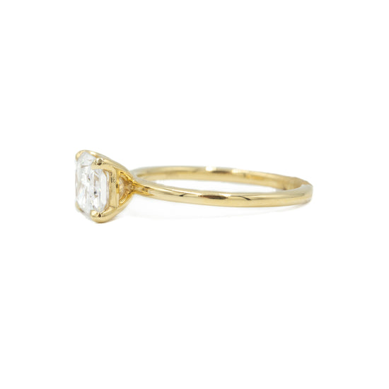 14ky Radiant-Cut East-West Solitaire Ring