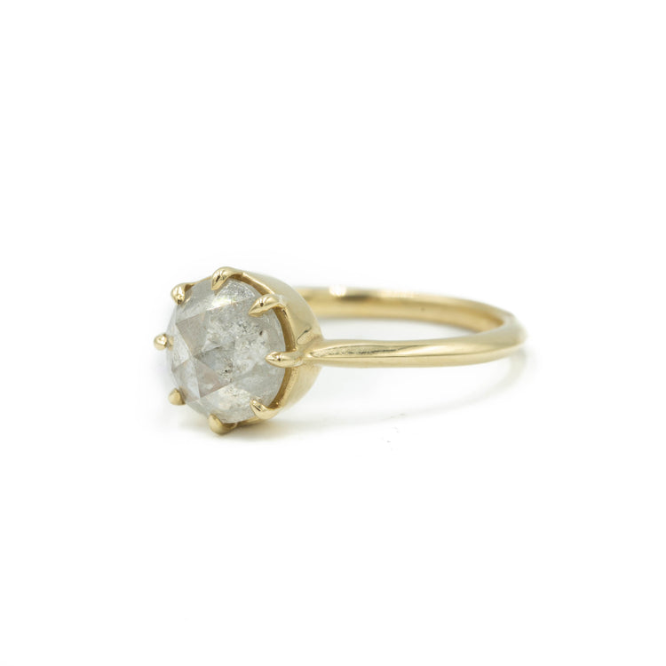 1.99ct Salt & Pepper Crown Ring