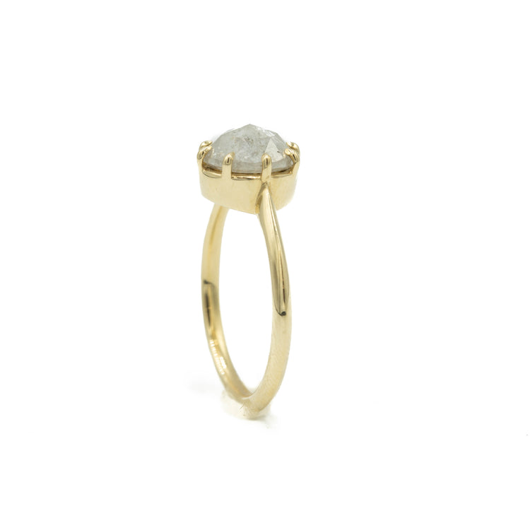 1.99ct Salt & Pepper Crown Ring