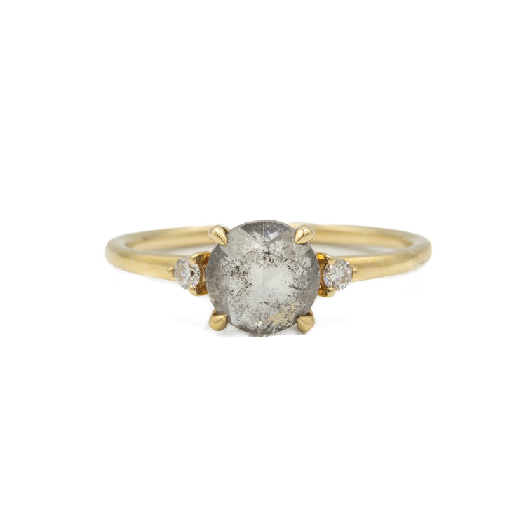 14ky 1.12ct Round Salt & Pepper
