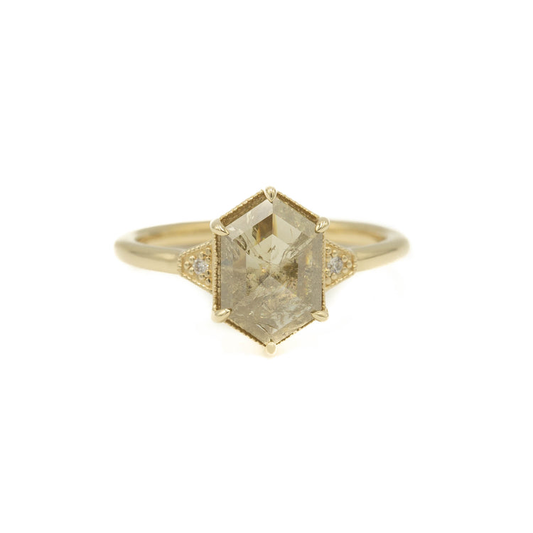2.40ct Elongated-Hex “Niko” Diamond Ring