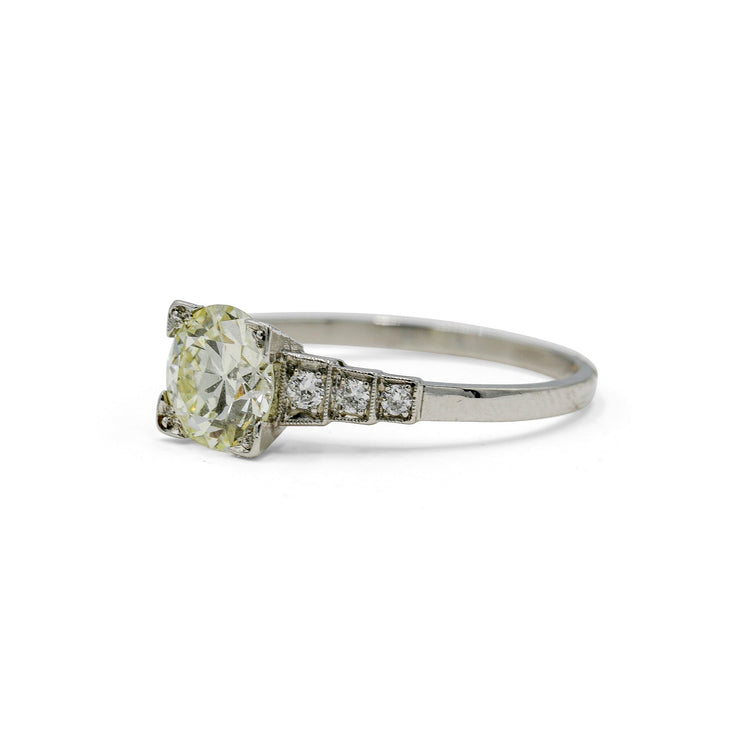 Vintage Platinum 1.28ct Diamond Ring