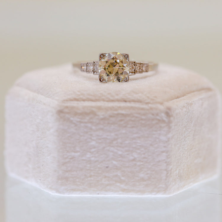 Vintage Platinum 1.28ct Diamond Ring