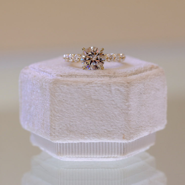 14ky .58ctw Lab Diamond Prong-Set Solitaire Ring