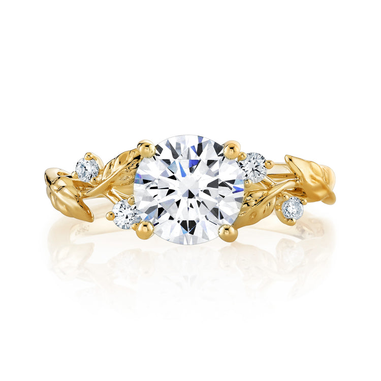 14ky .10ctw Diamond Leaf Ring