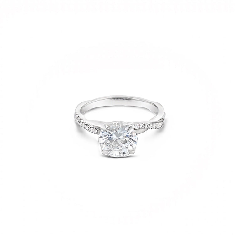 Platinum Single Twist Ring