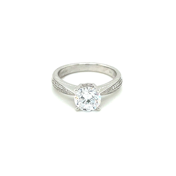 Vintage-Ispired Zeghani 14kw Pave Ring