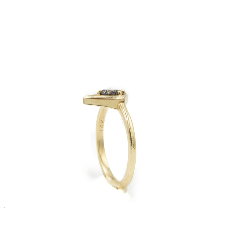 .50ct Salt & Pepper Diamond Kite-Shaped Ring