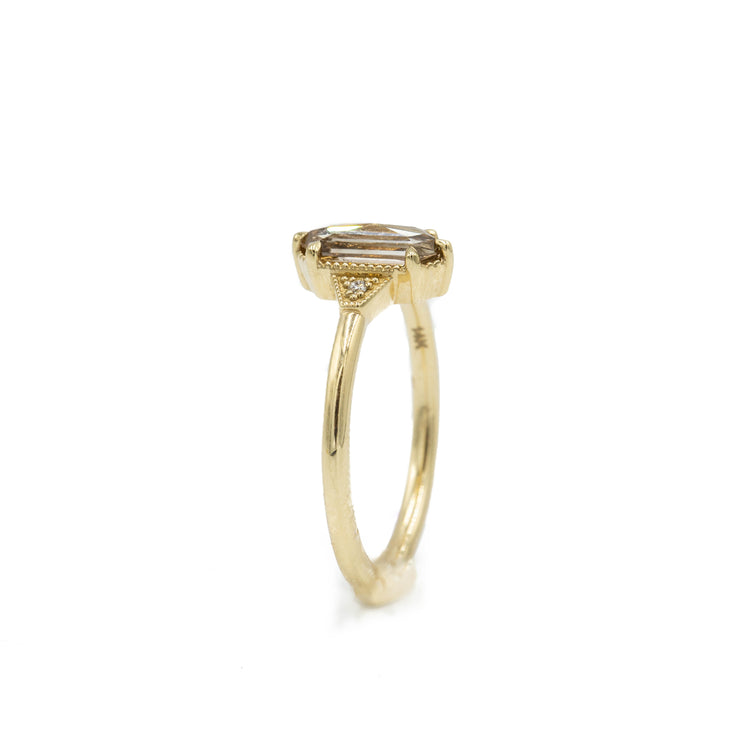 .69ct Hex-Shaped Champagne Diamond Ring