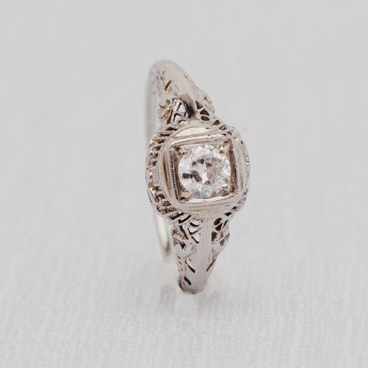 Vintage Filigree Diamond Ring