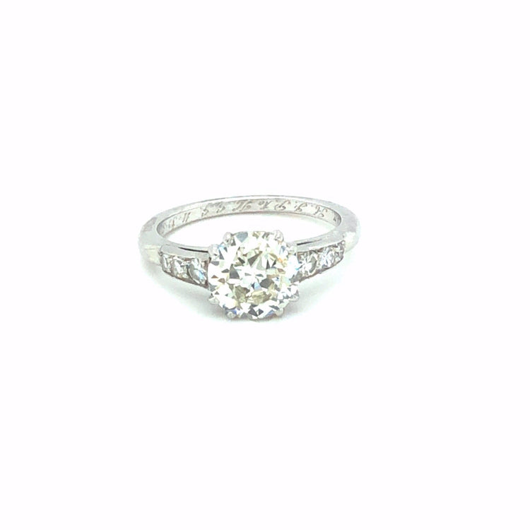 1.35ct Platinum 40's Diamond Ring