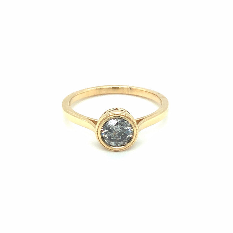 .75ct Brilliant-Cut Bezel Salt & Pepper Diamond Ring