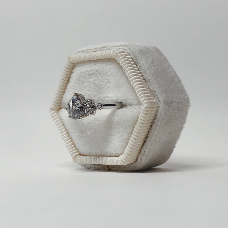 .72ct Pear-Shaped Grey Diamond Ring