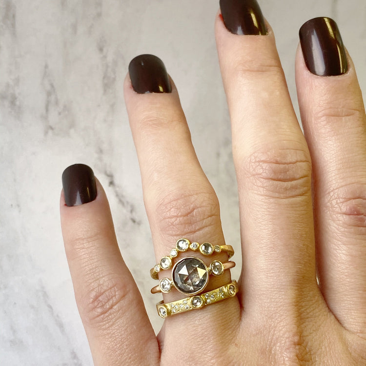1.27ct 3-Stone Diamond Bezel Ring