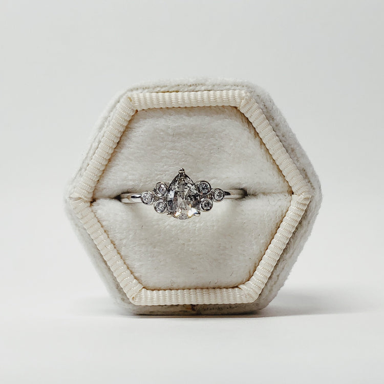 .72ct Pear-Shaped Grey Diamond Ring
