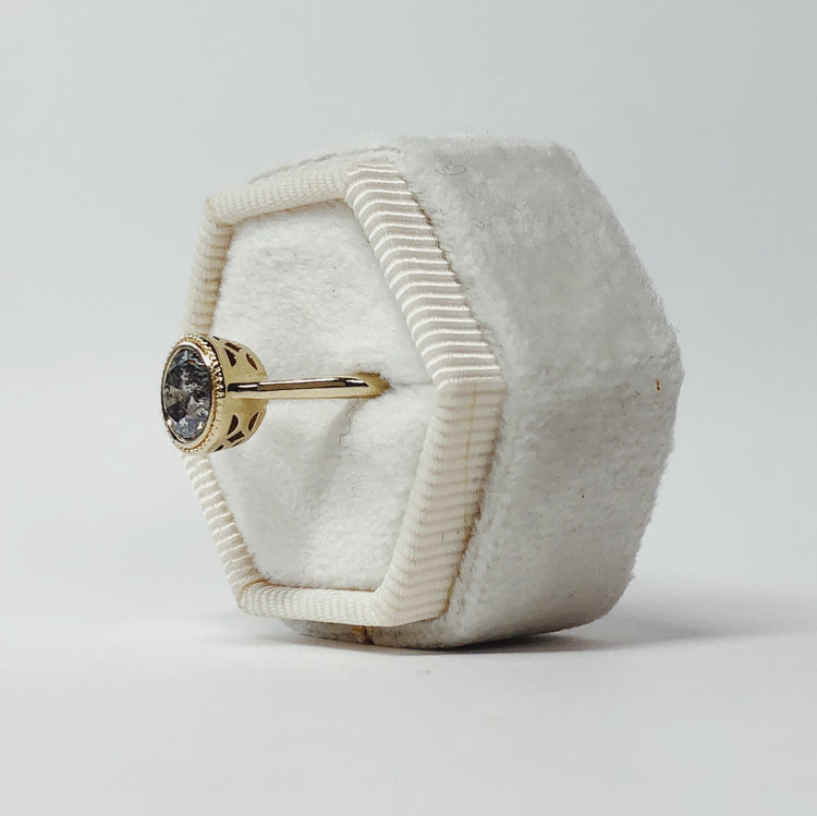 .75ct Brilliant-Cut Bezel Salt & Pepper Diamond Ring