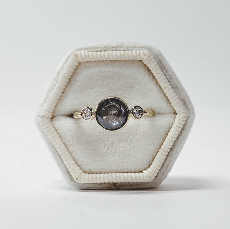1.27ct 3-Stone Diamond Bezel Ring