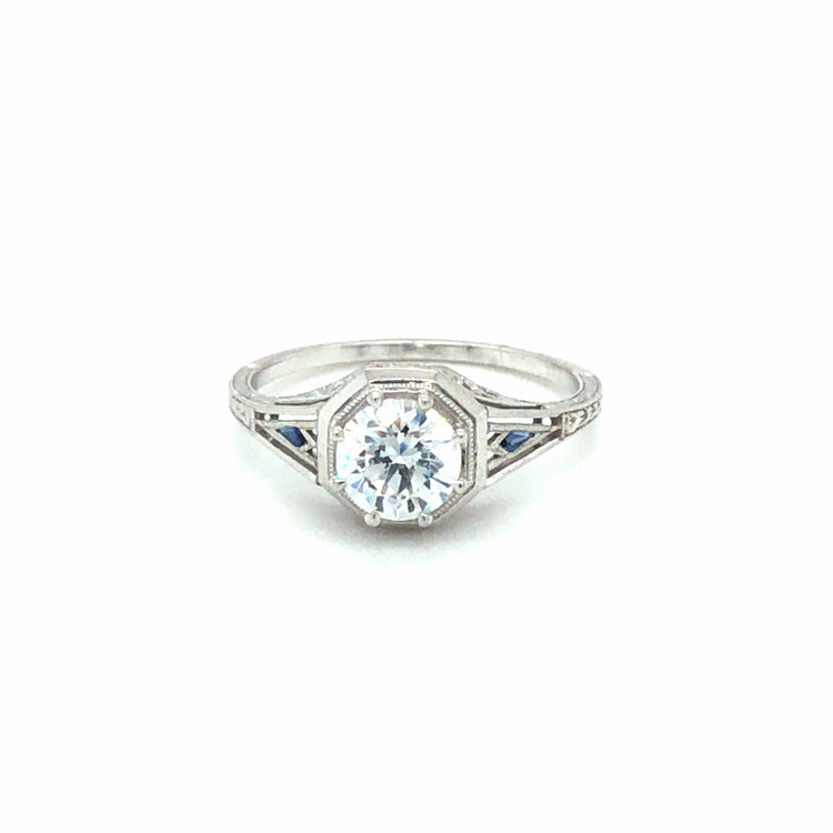 Vintage-Inspired Hex Bezel Ring by Jolie