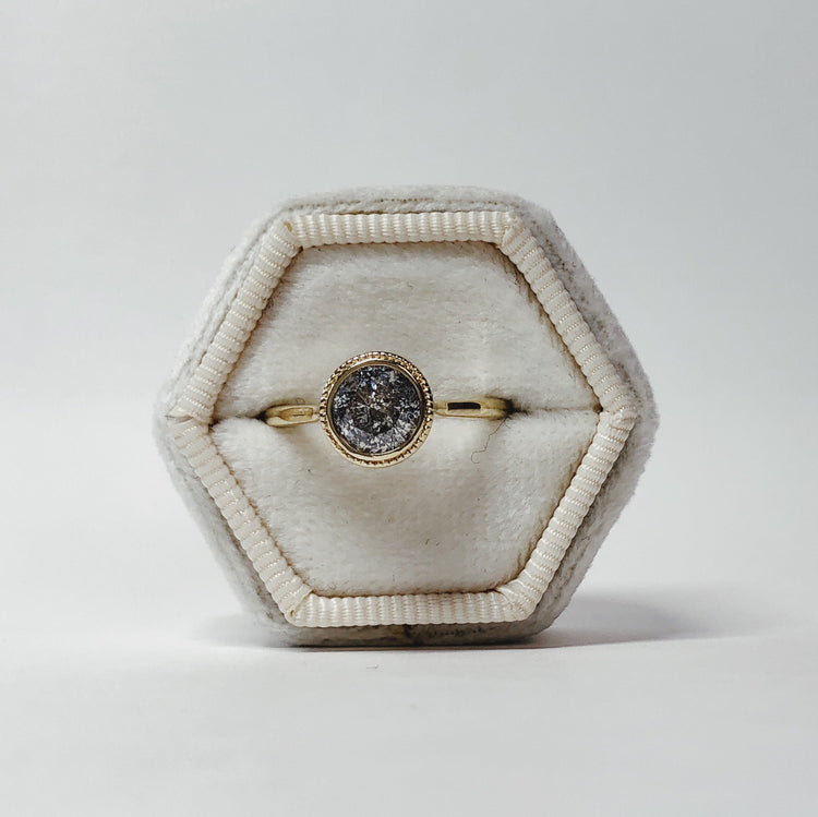 .75ct Brilliant-Cut Bezel Salt & Pepper Diamond Ring