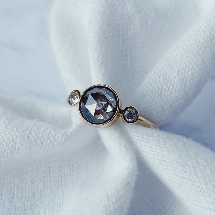 1.27ct 3-Stone Diamond Bezel Ring
