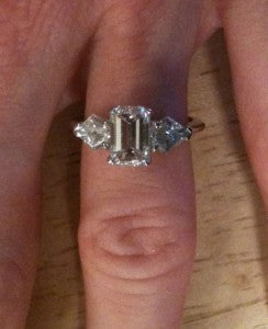 Fancy Shaped Sides Make This Emerald-Cut Diamond Ring Unique & Bold!