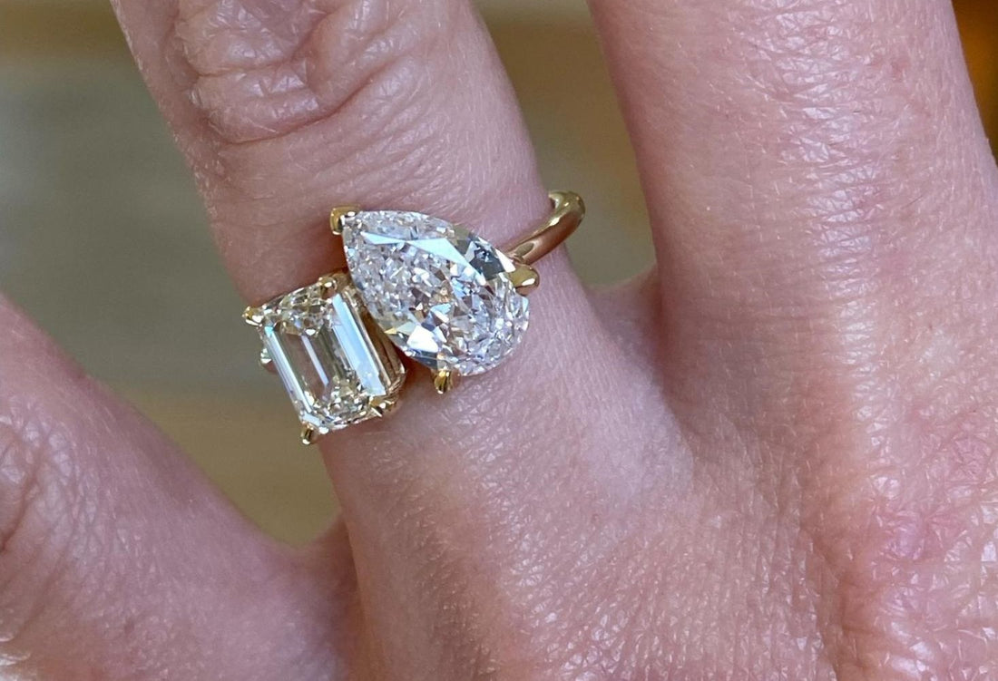 Two Toned Interlocking Heart Diamond Ring – Park City Jewelers
