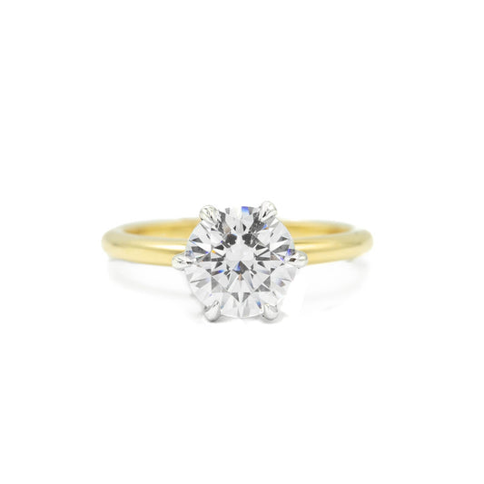 14k Yellow Gold 6-Prong Solitaire