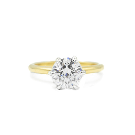 14ky 6-Prong Solitaire Diamond Ring