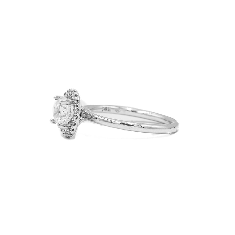 14kw .16ctw Halo Solitaire