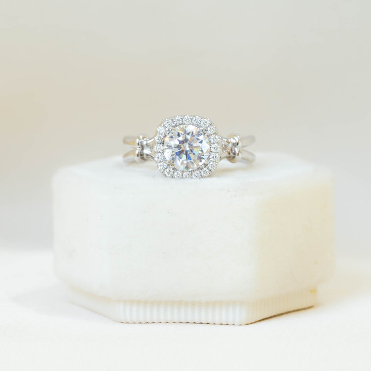 14kw Cushion Halo Split By Uneek Jewelry