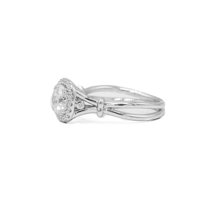 14kw Cushion Halo Split By Uneek Jewelry