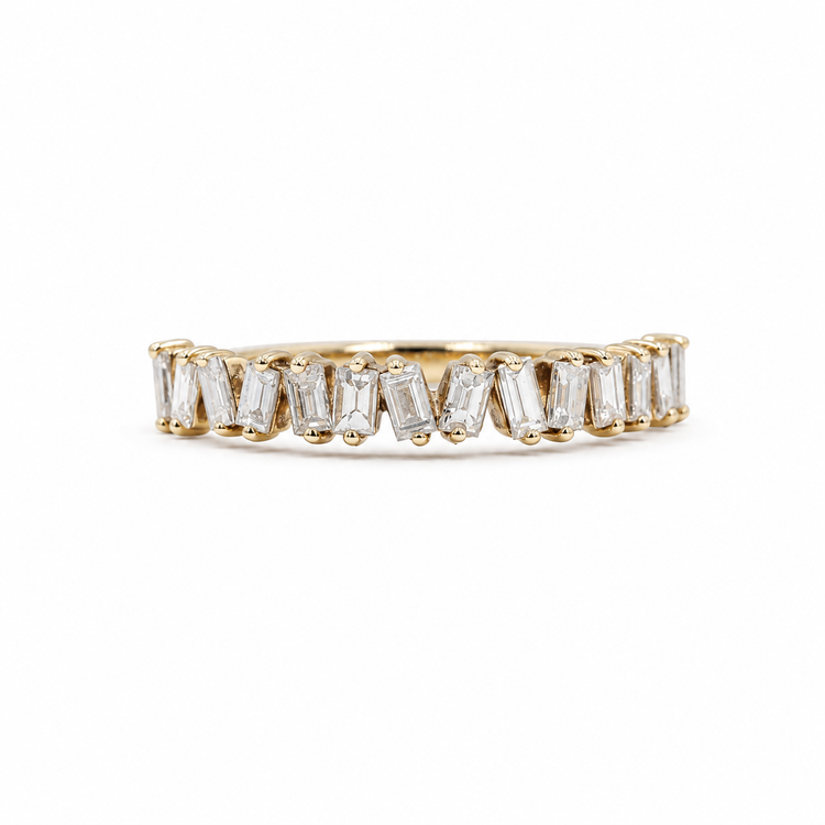 14ky .50ctw Baguette Diamond Scatter Band