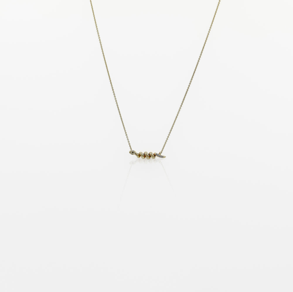 14ky Tiny Serpent Necklace