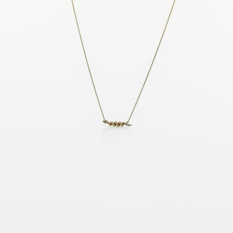 14ky Tiny Serpent Necklace