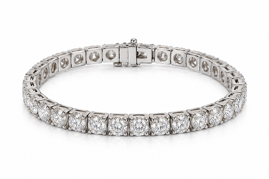 14kw 16.5ctw Natural Diamond Tennis Bracelet