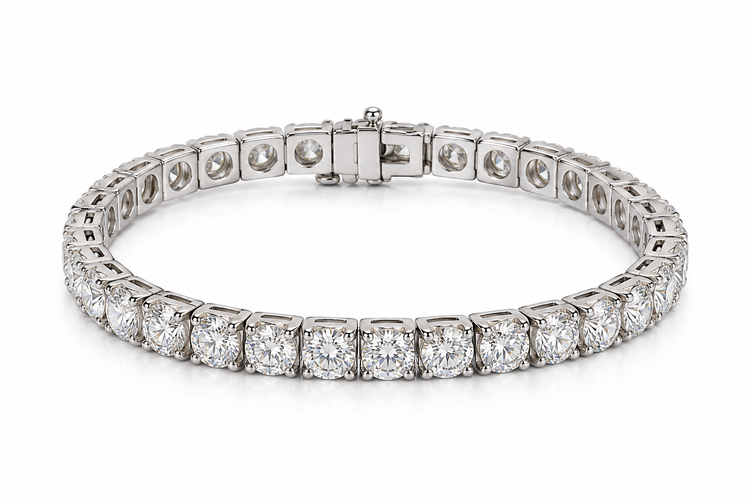 14kw 16.5ctw Natural Diamond Tennis Bracelet