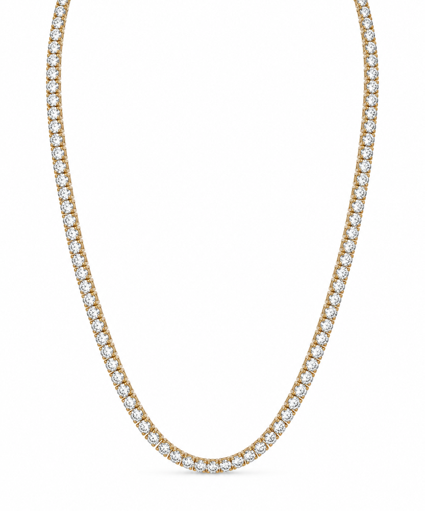 14ky 10.04ctw Lab Grown Diamond Tennis Necklace