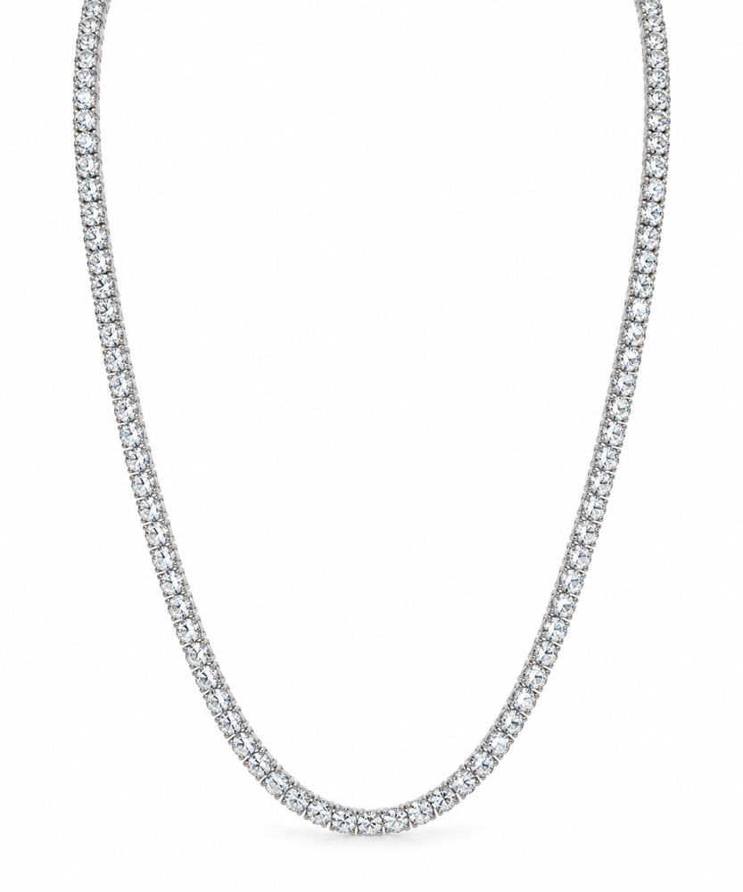 14kw 16.79ctw Lab Tennis Necklace