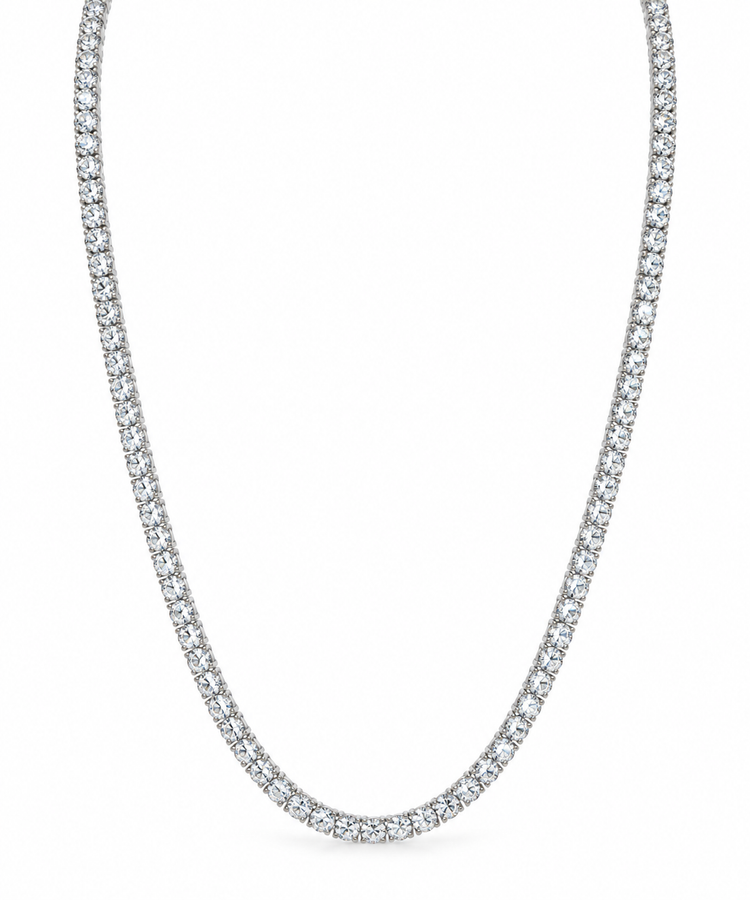 14kw 16.79ctw Lab Tennis Necklace