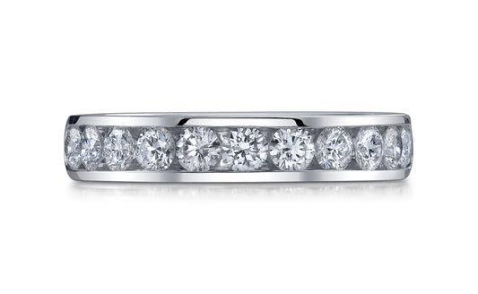 14kw .56ctw Round Diamond Channel Band