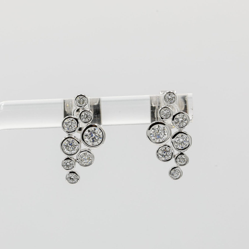14kw .61ctw Multi-Bezel Diamond Earrings