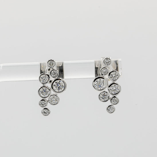 14kw .61ctw Multi-Bezel Diamond Earrings