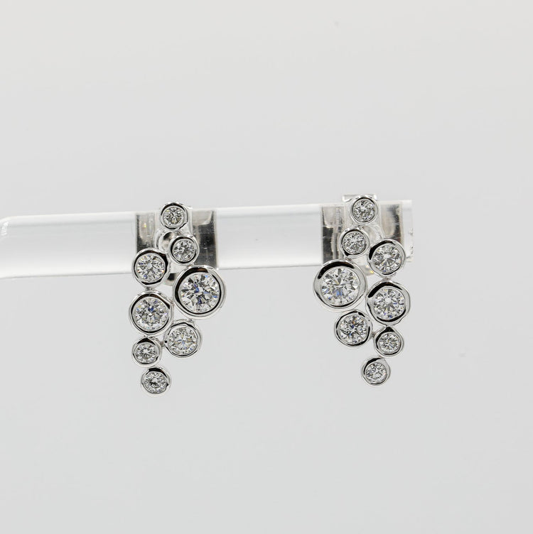 14kw .61ctw Multi-Bezel Diamond Earrings