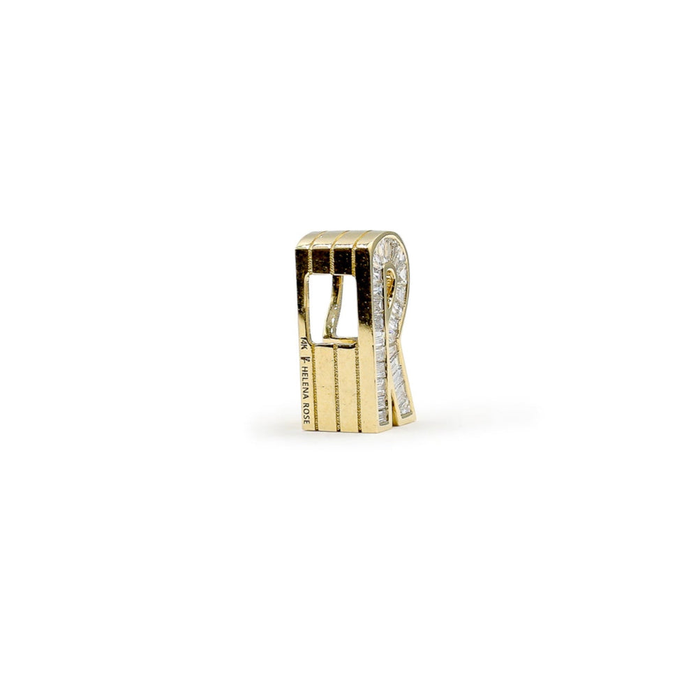 14ky Diamond Petite Slide-On Initial Pendant